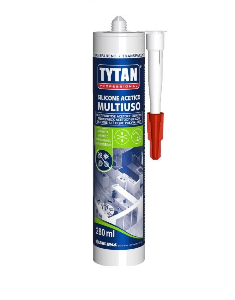 Silicone acetico BIANCO da 280 ml Tytan