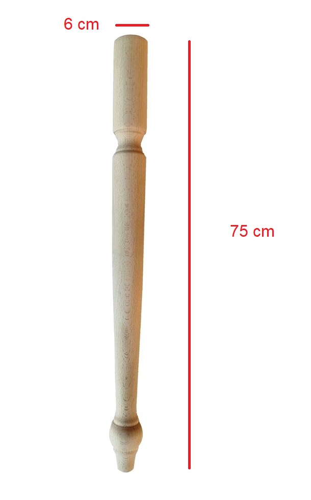 Gamba tavolo tornita Ø 60  H. 75 cm