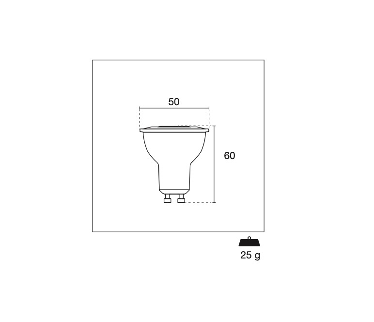 Lampada faretto GU10 LED 7w 