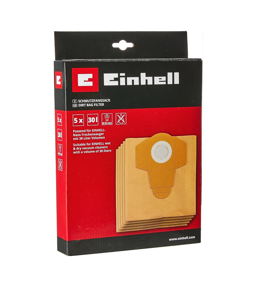  Sacchetti Filtro in carta 12 litri (5 pezzi) 23.511.59 Einhell