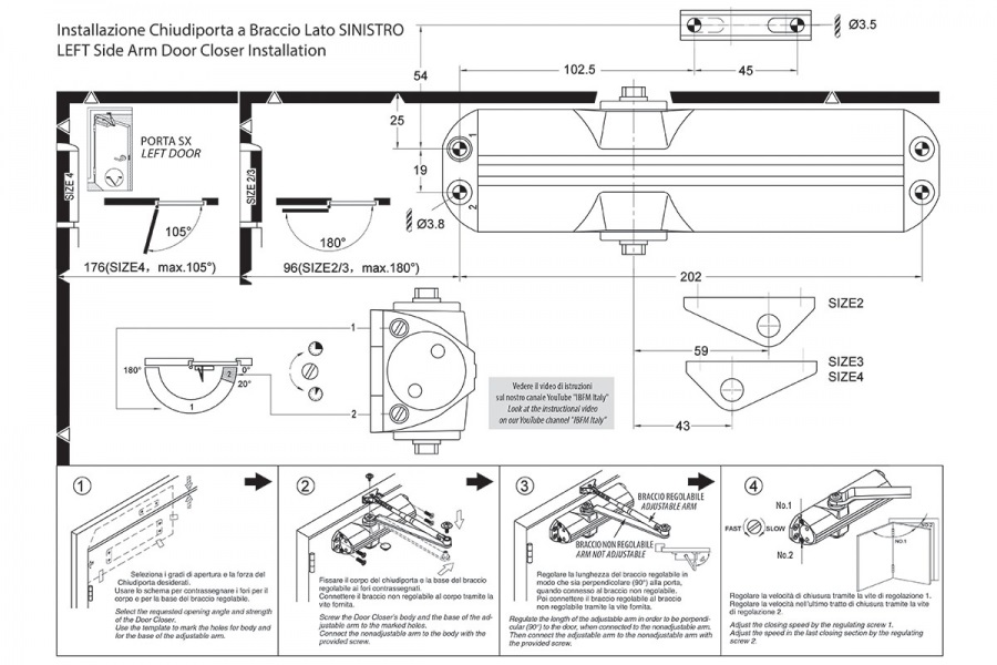 Chiudiporta aereo modello 927AF -IBFM