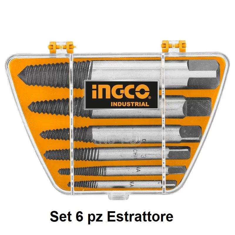 Estrattori meccanici set 6 pezzi Ingco