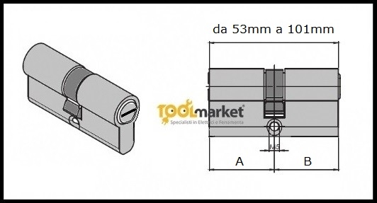 Cilindro FF Facchinetti sagomato C10 cromo opaco