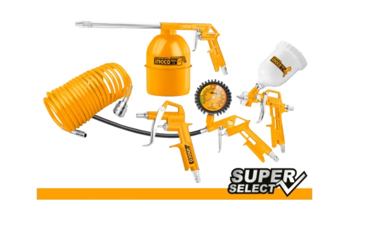 Kit accessori per compressore da 5 pz INGCO