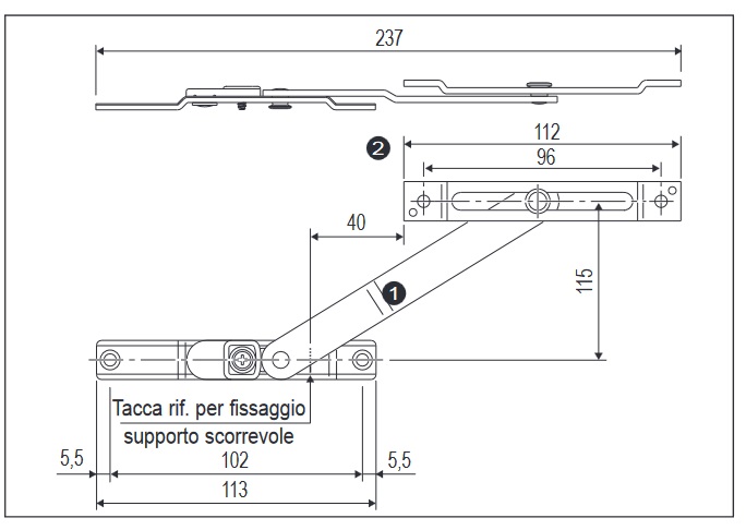 Vasistas guida agb A505450000 Artech