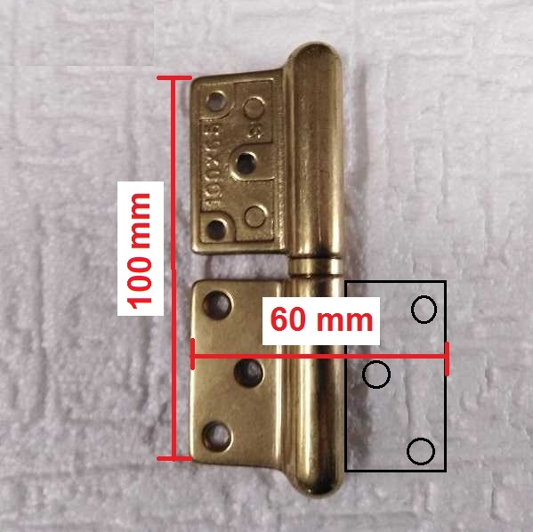 Cerniera grossezza  sx-dx 100x65