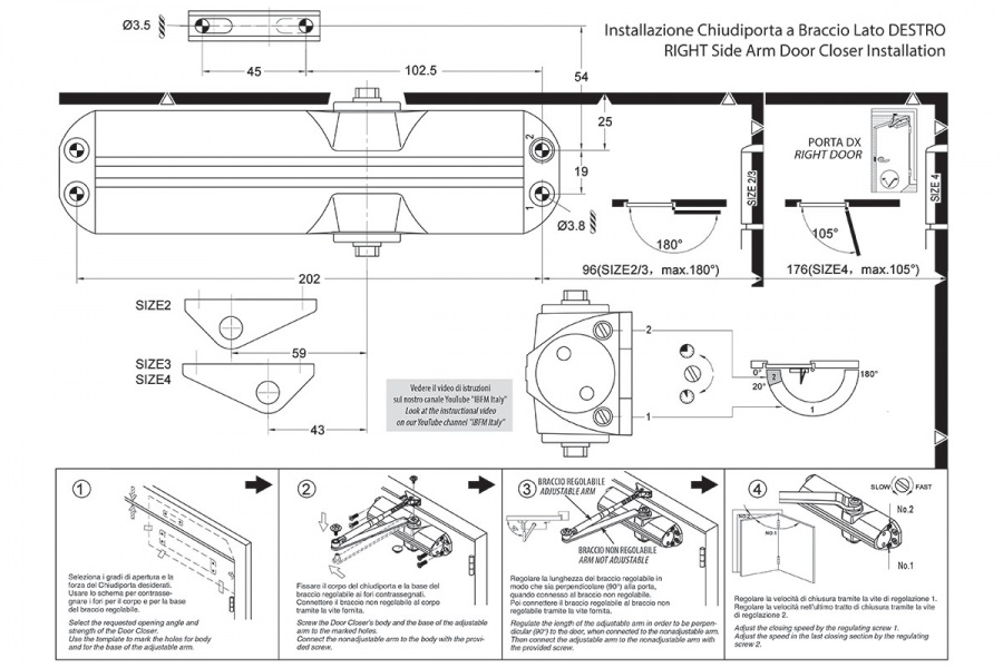 Chiudiporta aereo modello 927AF -IBFM