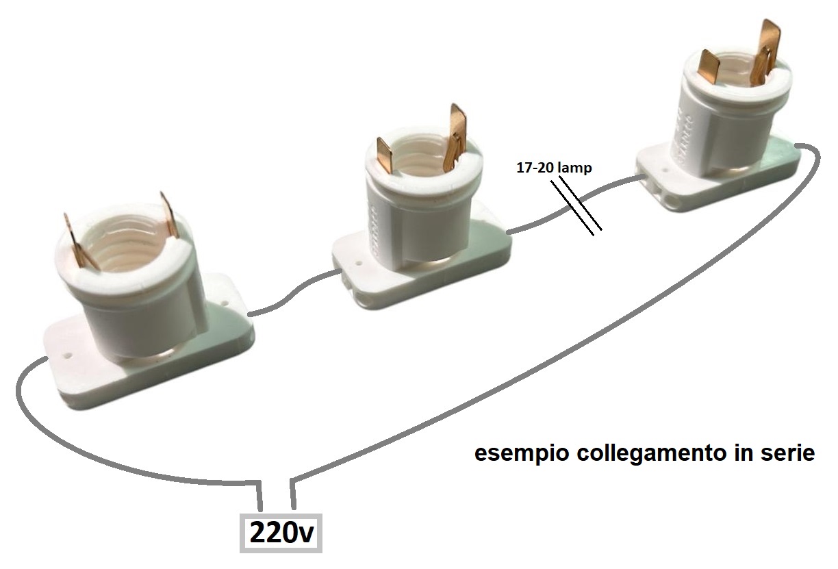 Lampadine a Led E14 12/14 V per telai luminarie vari colori 