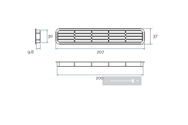 Griglia di Aerazione Universale Apri e Chiudi in ABS Bianco 15 x 15 o 19 x  19