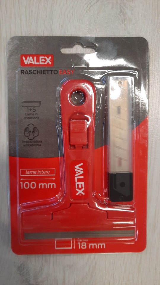 Raschietto easy Valex 1463221 con 5 lame di ricambio